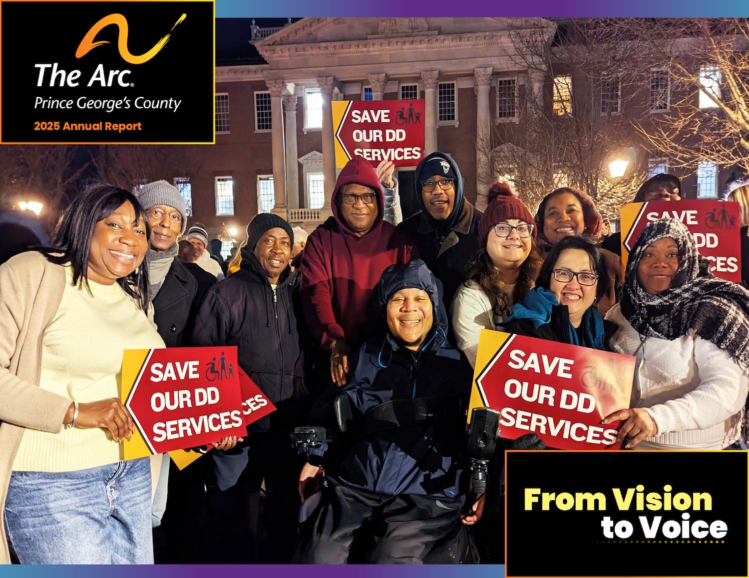 Cover graphic for The Arc Prince George’s County Project LIVE Year 2 highlights, featuring a smiling young woman giving thumbs up against a purple background.