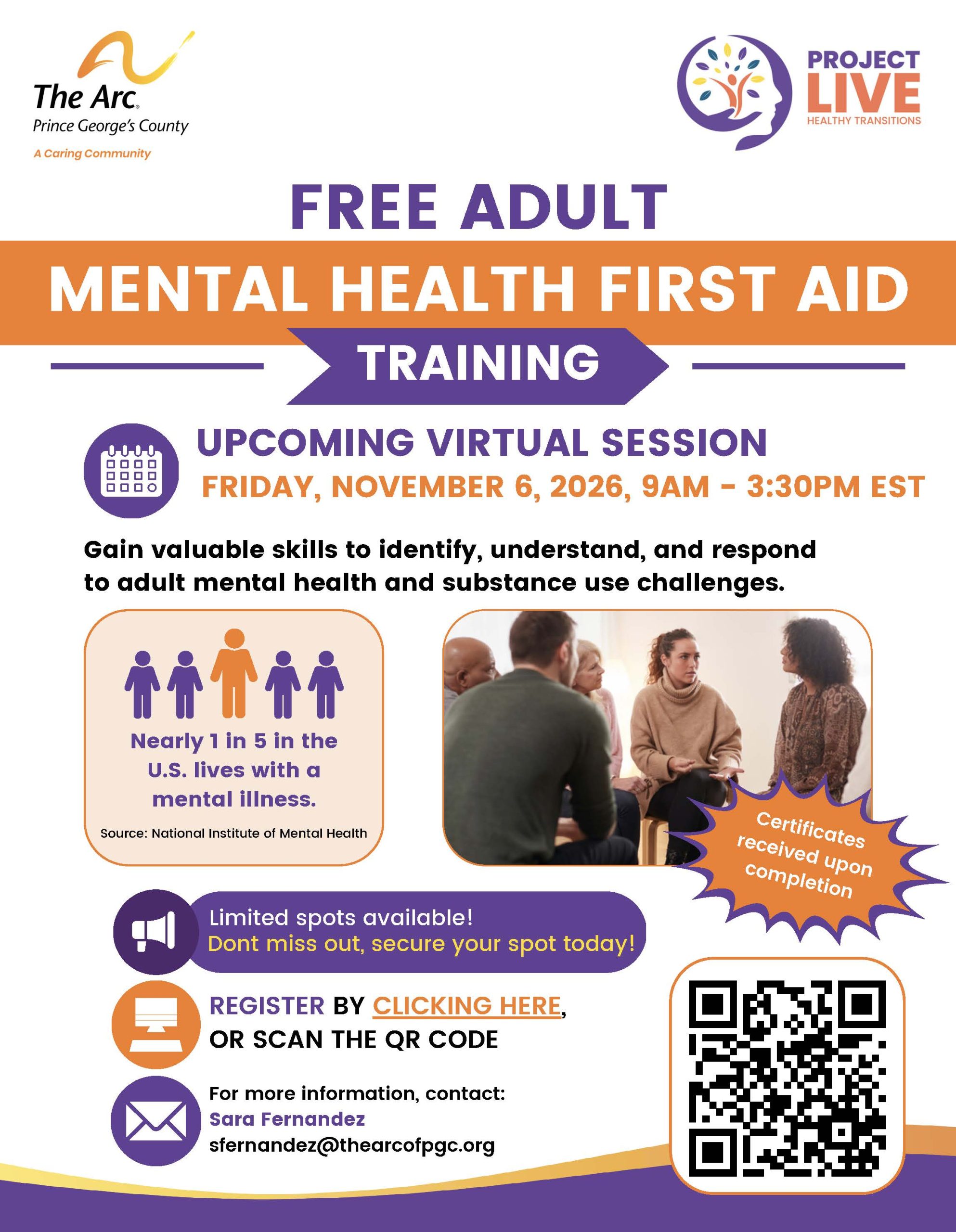 Flyer promoting a two-day virtual training, "Trauma-Informed Care for Individuals with IDD for Professionals," led by Dr. Zipporah Levi-Shackleford on August 19 and 26, 2026, covering trauma awareness, interventions, crisis prevention, and practical application.<br />
